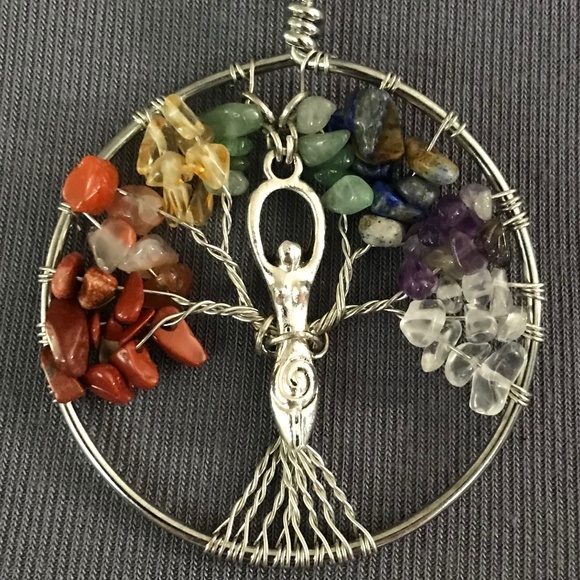 “Gaia: Mother Earth" Terra Greek Roman Goddess Handmade Mythology Necklace Trees - Picture 3 of 16